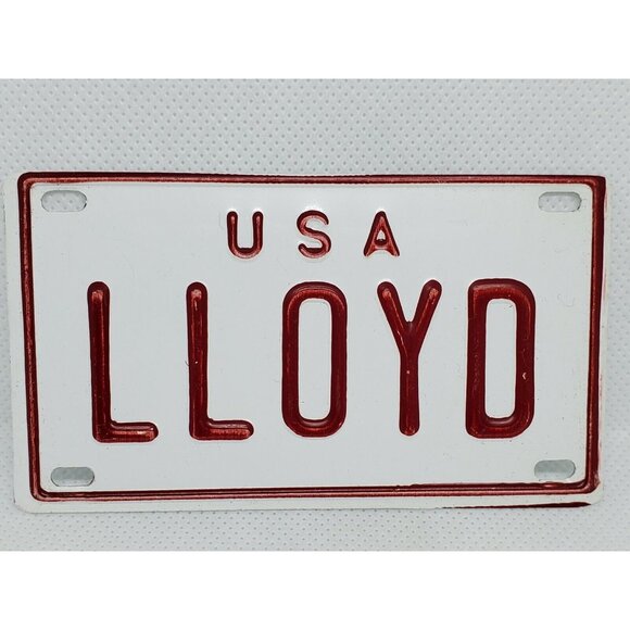 U.S.A Lloyd Personalized Mini License Plate – Red & White Collectible - Picture 2 of 10